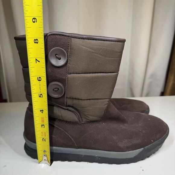 Lands End Womens Brown Casual Suede 394102 Mid Calf Winter Boots Size 8 B - Picture 9 of 9